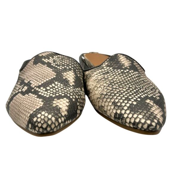 Universal Thread Women's Beige Leather Snake‎ Print Mules Size 7.5 - Picture 4 of 10
